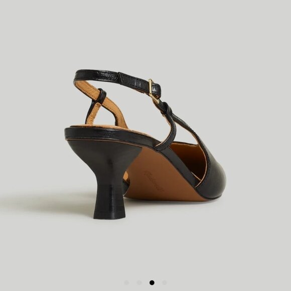 Madewell The Debbie Pump Black Leather Slingback Heels Size 10, 11 NEW NO289 - Picture 3 of 11